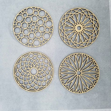 Unique Kitchen Decor, Laser Cut Coaster, Book Art Sculptures, Geometric Coaster, Laser Cut Wood Crafts, Cnc Files, Interior Design Presentation, Laser Engraved Ideas, Unique Coasters