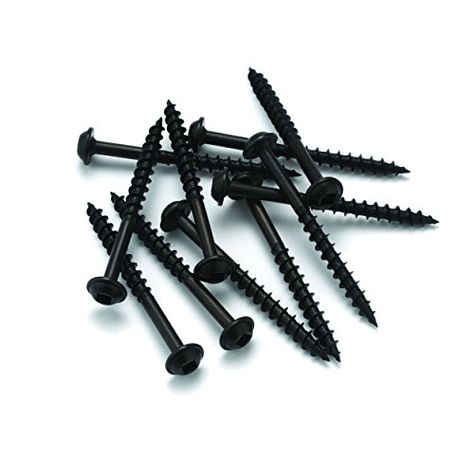 8 x 1-3/4 HighPoint Round Washer Head Woodworking Screws, Black Oxide 100 pc Shaker Pegs, Thread Design, Pocket Hole Screws, Steel Detail, Hardware Fasteners, Installing Cabinets, Screws And Bolts, Pocket Hole, Outdoor Swing