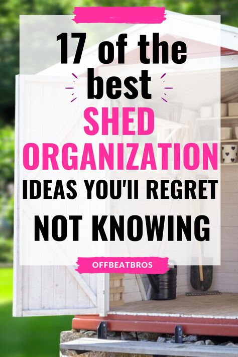 Diy Shed Organization Ideas, Shed Organized Storage Ideas, Organizing Ideas For Shed, Outdoor Storage Shed Organization Ideas, Small Yard Storage Ideas, Organizing Shed Storage, How To Organize A Small Storage Shed, Organizing Storage Building, Garage Shed Organization