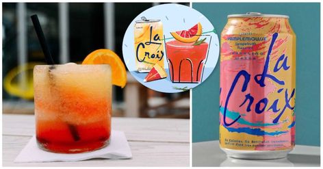 LaCroix Cocktails Are A Thing, And We're So Here For Them | LittleThings.com Lacroix Cocktails, La Croix Cocktails, Yummy Summer Drinks, Flavored Sparkling Water, Cocktails And Mocktails, Drinks To Make, Sparkling Water, Summer Cocktails, Summer Drinks