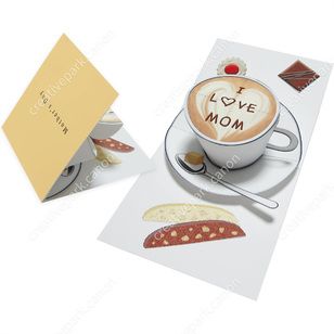 Pop-up Card (Teacup) - Mother's Day - Pop-up Cards - Card - Canon Creative Park Tea Cup Card, Pop Up Card Templates, Ancient Drawings, Diy Templates, Up Book, Pop Up Book, I Love Mom, Pop Up Cards, Love Mom