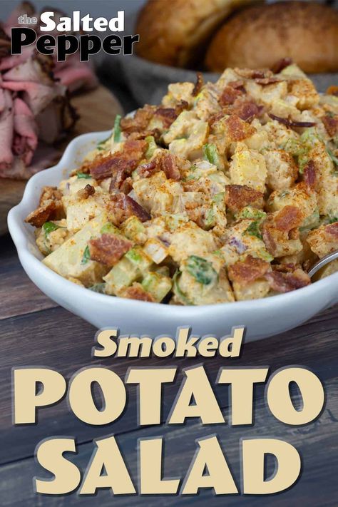 Pellet Smoker Potatoes, Smoker Potatoes, Smoked Potato Salad, Woodfire Oven, Delicious Potato Salad, Wood Fire Grill, Ninja Woodfire Grill, Smoked Potatoes, Grill Tips