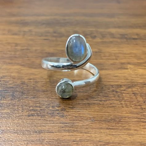 Adjustable Silver Ring, Handmade Turquoise Ring, Rings Dainty, Her Ring, Labradorite Cabochon, Dope Jewelry, Cabochon Ring, Rings Rings, Funky Jewelry