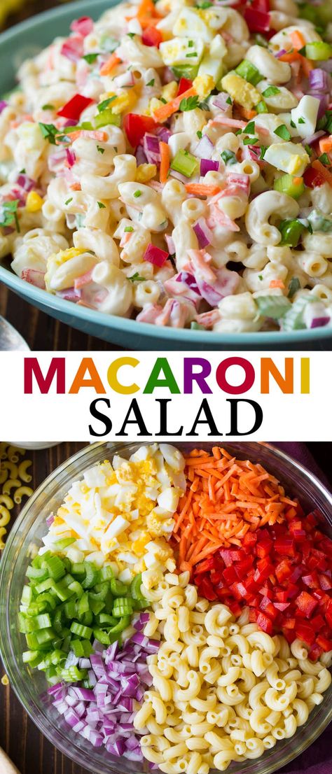 Homemade Macaroni Salad, Classic Macaroni Salad, Best Macaroni Salad, Salad Easy, Macaroni Salad Recipe, Easy Go, Salad Dishes, Pea Salad, Cooking Classy