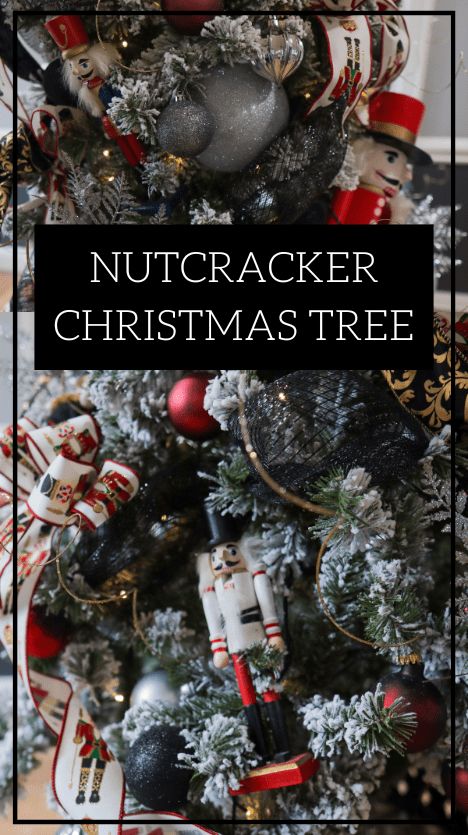 Nut Cracker Themed Christmas Tree, Nutcrackers Christmas Tree, Nut Cracker Christmas Tree Ideas, Nutcracker Suite Christmas Tree, Nutcracker Themed Tree, Christmas Tree With Nutcrackers, Christmas Tree Ideas Nutcracker, Nutcracker Tree Topper Diy, How To Decorate With Nutcrackers