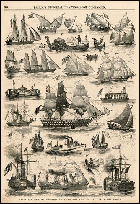 drawings of ships through the ages Navi A Vela, Old Sailing Ships, Ship Drawing, Sailing Vessel, Hakone, Wooden Ship, Nautical Art, Antique Maps, Tall Ships