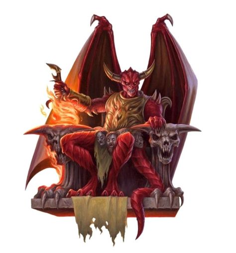 Pit Fiend on Throne - Pathfinder 2E PFRPG PFSRD DND D&D 3.5 4E 5E 5th ed d20 fantasy Berserker Rage, Red Demon, Dark Creatures, Beast Creature, Arte Alien, Creature Artwork, Dnd Monsters, Dungeons And Dragons Characters, Demon Art