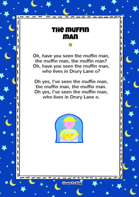 Muffin Man Nursery Rhyme, Muffin Song, Video Song Lyrics, Free Nursery Rhymes, Baby Storytime, The Muffin Man, Nursery Rhymes Preschool, Rhymes Video, Free Lyrics