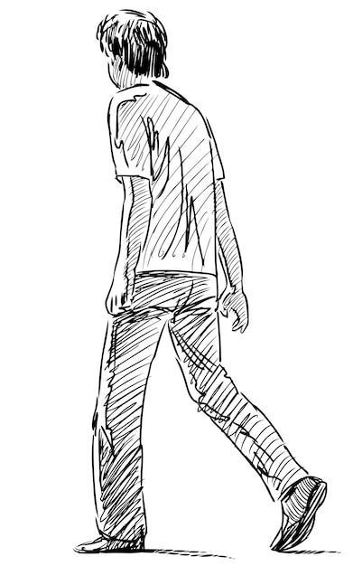 Posing Reference, Dynamic Posing, Running Drawing, Backpack Drawing, Walking Poses, Walking Outdoors, Back Drawing, Freehand Drawing, Boy Walking