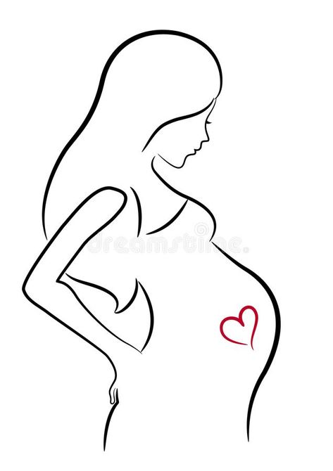 Pregnant Woman Stylized Line Drawing, Mother Care. Vector. Stock Vector - Illustration of happiness, abstract: 117902003 Pregnant Women Drawing Art, Pregnant Woman Drawing, Stomach Illustration, Pregnant Drawing, Mother Drawing, Pregnancy Drawing, Drawing Mother, Vom Avea Un Copil, Mothers Day Drawings