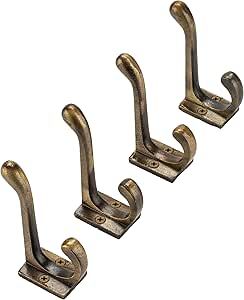 Farmhouse Coat Hooks, Coat Rack Hooks, Vintage Hangers, Cast Iron Wall, Vintage Hooks, Brass Bathroom, Ceiling Fan In Kitchen, Wood Screws, Coat Hooks