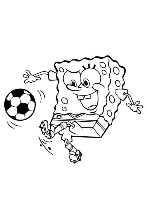 Spongebob Coloring Pages, Spongebob Coloring, Soccer Drawing, Sports Coloring Pages, Hispanic Art, Rainbow Canvas, Coloring Page Ideas, Free Cartoons, Cartoon Coloring Pages