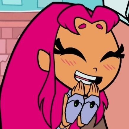 Starfire Icons Cute, Raven Teen Titans Go Icon Pfp, Cartoon Characters From Shows, Starfire Titans Go, Pink Hair Character Cartoon, Star Fire Teen Titans, Raven Teen Titans Go Icons, Cartoon Show Characters, Star Fire Pfp