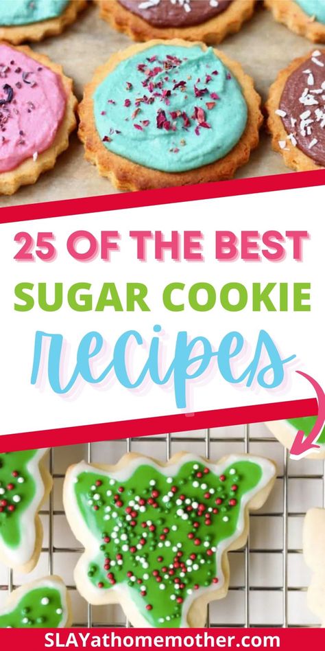 These sugar cookie recipes are amazing! Make them with friends and fmsily this holiday season for a sweet treat! #christmasrecipes #christmas #slayathomemother #cookierecipes #cookies Best Christmas Sugar Cookies, Santa Claus Cookies, Christmas Sugar Cookies Easy, Sugarbelle Cookies, Sugar Cookie Recipes, Sugar Free Icing, Healthy Sugar Cookies, Making Sugar Cookies, Drop Sugar Cookies