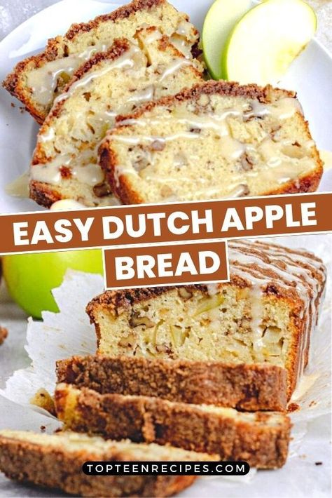 This is the best apple bread recipe and the only recipe you’ll need. Dutch apple bread recipe makes a delicious and moist bread that is filled with chunks of sweet apples and spiced with cinnamon. It’s the perfect treat for a fall afternoon, served warm with a pat of butter or a dollop of cream cheese. Dutch Apple Bread Recipe, Dutch Apple Bread, Moist Bread, Apple Bread Recipe, Sweet Apples, Fall Afternoon, Apple Recipes Easy, Dutch Apple, Apple Dessert Recipes