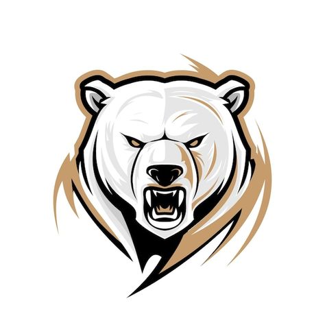 Angry bear head logo | Premium Vector #Freepik #vector #bear-head #bear-logo #grizzly #grizzly-bear Bear Logo Design Graphics, Logo Animal Design, Bear Drawing Tattoo, Writing Logo Design, Bear Graphic Design, Leon Logo, Anime Graphics, Bear Logo Design, Vector Animals