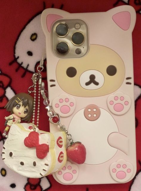 Pink Cat Ears, Bear And Cat, Camera Cutout, Cat Iphone Case, Bear Cat, Kawaii Bear, Cat Iphone, The Best Wallpapers, Kawaii Phone Case