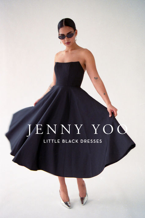 A little black dress is a staple for every closet. Wedding guest, cocktail parties, and more, shop Jenny Yoo today for little black dresses. 🖤 Black Formal Wedding Guest, Black Formal Wedding, Vintage Hollywood Wedding, Formal Wedding Guest Dresses, Black Tie Wedding Guest Dress, Formal Wedding Guest Dress, Wedding Party Outfits, Black Tie Wedding Guests, Hollywood Wedding