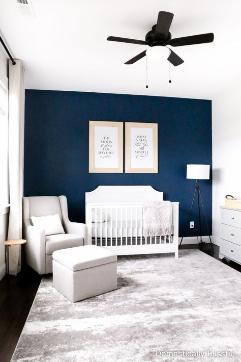 Nursery Theme Ideas, Baby Kiwi, Space Printables, Nursery Gray, Domestically Blissful, Navy Nursery Boy, Navy Blue Nursery, Gray Dresser, Changing Basket