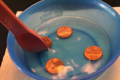 Cleaning Pennies : 4 Steps - Instructables Cleaning Pennies, How To Clean Coins, How To Clean Pennies, Steel Penny, Wheat Pennies, Vinegar Cleaning, Metal Bowl, Steam Cleaning, Me Clean