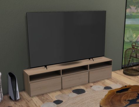 December 10. | Nordica-sims on Patreon Sims 4 Tv Stand, Sims 4 Tv Cc, Living Room Sims 4, Sims4 House, Sims 4 Cc Furniture Living Rooms, Sims 4 Beds, Mods Sims 4, Furniture Cc, Mod Furniture