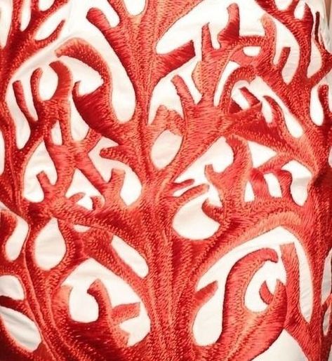 Coral Fashion Design, Coral Inspired Fashion, Coral Texture, Coral Embroidery, Holly Fulton, Coral Fashion, Coral Skirt, Living Coral, Coral Peach