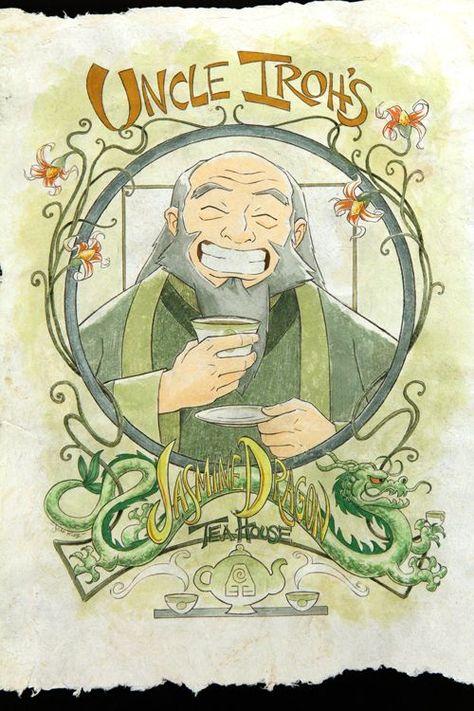 Uncle Iroh's Jasmine Dragon Tea House Irohs Tea Shop, The Jasmine Dragon Tea Shop, Avatar The Last Air Bender Poster, Uncle Iroh Tea Shop, The Jasmine Dragon, Avatar The Last Airbender Wall Art, Avatar The Last Airbender Posters, Uncle Iroh Fanart, Avatar The Last Airbender Dragon