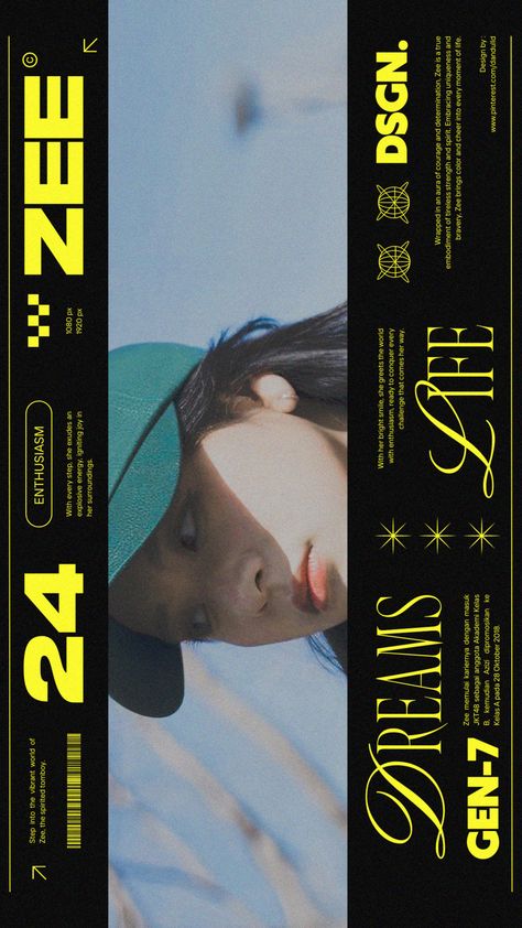 #zeejkt48 #typographyindonesia #typographyinspired Idol Poster Design, Swiss Design Poster, Graphic Design Posters Ideas, Design Posters Ideas, Acid Graphics, Column Grid, Video Editing Tips, Square Layout, Magazine Design Cover