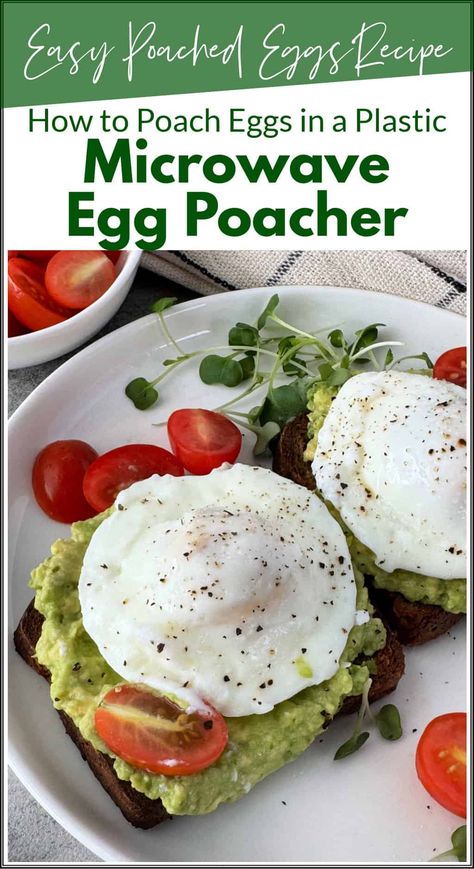 Using a microwave egg poacher to make the perfectly poached egg is as easier than you may think. Make perfect eggs in less time. Poached Eggs In Microwave, Poached Eggs Microwave, Easy Poached Eggs, Microwave Egg Poacher, Yummy Breakfast Smoothies, Poached Egg Recipe, Perfect Poached Eggs, Healthy Woman, Microwave Eggs