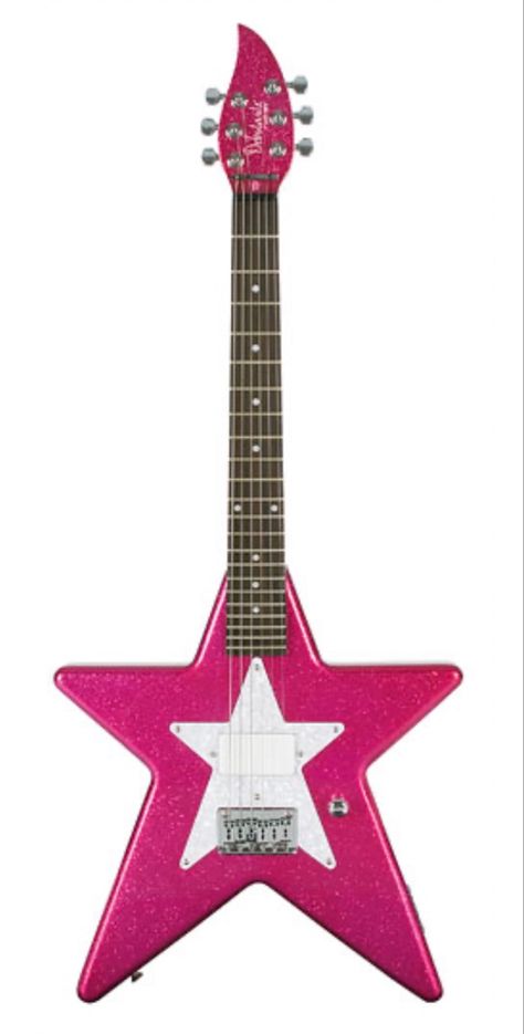 Pink Electric Guitar, Pink Guitar, Guitar Stickers, Family Doctors, Pink Stars, Guitar Picks, Electric Guitar, Hot Pink, Daisy