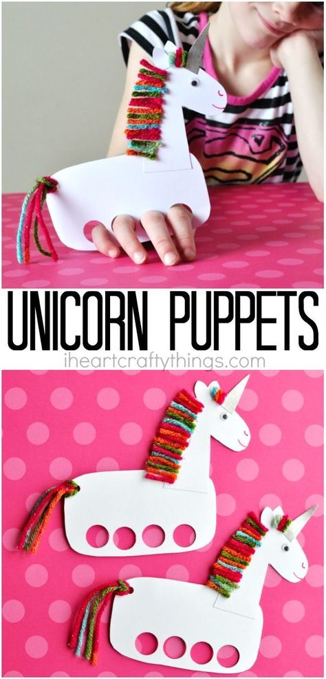 These incredibly cute and playful unicorn puppets make a fun kids craft and evergreen craft for any time of the year. Fun unicorn craft for kids.: Unicorn Crafts For Kids, Unicorn Craft, Unicorn Doll, Unicorn Crafts, Unicorn Kids, Crafty Kids, Camping Crafts, Craft For Kids, The Unicorn