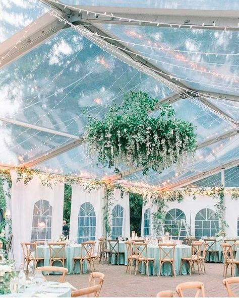 Clear Tent Wedding Chandeliers, Outdoor Wedding Reception Clear Tent, Fernbrook Farms Wedding, Clearspan Tent Wedding, Tent Chandelier Wedding, Clear Span Tent Wedding, Wedding Reception Clear Tent, Large Tent Wedding, Glass Tent Wedding Reception