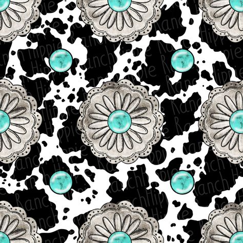 Western Patterns Prints, Western Border Design, Girly Western Wallpaper, Turquoise Aesthetic Western, Western Screensavers, Adorable Backgrounds, Western Core, Bamboo Ideas, Turquoise Aesthetic