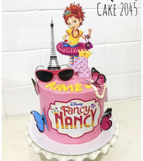 Fancy Nancy Cake Ideas, Fancy Nancy Birthday Party Ideas Cakes, Fancy Nancy Birthday Cake, Fancy Nancy Cake, Fancy Nancy Clancy, Fancy Nancy Birthday, 2023 Cake, Fancy Nancy Party, Children Cake