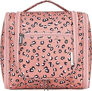 Amazon.com: Hanging Toiletry Bag for Women Travel Makeup Bag Organizer Toiletries Bag for Cosmetics Essentials Accessories (Large, Orange Leopard) : Beauty & Personal Care Bathroom Counter Space, Travel Size Toiletries, Hanging Toiletry Bag, Shaving Kit, Small Item Storage, Cosmetic Display, Make Up Organiser, Makeup Bag Organization, Women Travel