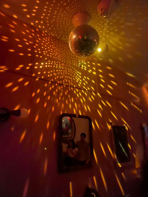 Kind Regards bar, New York, disco ball 70s Dive Bar Aesthetic, 70s House Party, Tumblr Party Aesthetic, 70s Teen Aesthetic, Italian Disco Aesthetic, 70s Bar Aesthetic, 70s Party Aesthetic, 70s Aesthetic Party, Disco Ball Decor Party