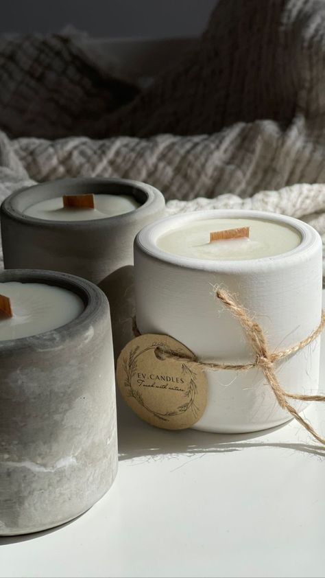 These handmade candles are pure and natural.
It is not harmful for both the environment and humans.

What are Soy Scented candles used for?
It will make you happy both for meditation, as a gift, and as a decorative item.

Especially our minimalist, simple “Stone” collection finds its place in every interior. Simple Candle Design, Minimalistic Candles, Handmade Candles Design, Soy Candle Making Business, Cement Candles, Candles Minimalist, Ceramic Candles, Earthy Candles, Candle Minimalist