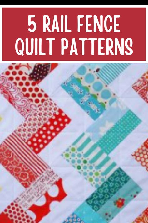 Discover the timeless charm of rail fence quilt patterns! Explore a variety of designs that showcase the beauty of simple blocks arranged in captivating arrangements. Whether you're a novice or experienced quilter, our guide offers inspiration and instructions to create stunning quilts that evoke tradition and warmth. Triple Rail Fence Quilt, Zig Zag Rail Fence Quilt Pattern Free, Rail Quilt Pattern Simple, Split Rail Fence Quilt Pattern Free, Split Rail Quilt Pattern, Porch Rails Quilt Pattern Free, Rail Fence Quilt Patterns, Easy Strip Quilts For Beginners, Jelly Roll Race Quilt Patterns Free