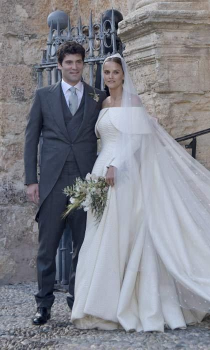 Lady Charlotte Wellesley and Alejandro Santo Domingo marry in lavish Spanish wedding - HELLO! US Lady Charlotte Wellesley, Charlotte Wellesley, Spanish Wedding, Wedding Gowns With Sleeves, Royal Weddings, Ball Gown Wedding Dress, Royal Fashion, Photo 1, Bridal Looks