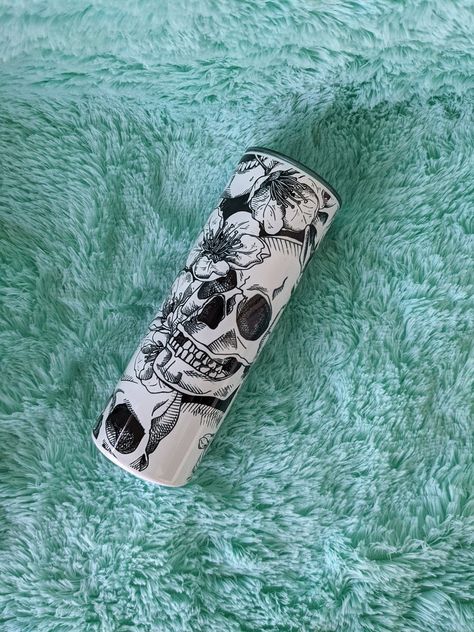 Skeleton Tumbler, Skull And Flowers, Skull Tumbler, Kids Tumbler, Cup Ideas, Dinosaur Kids, Personalized Tumblers, Personalised Kids, Tumbler Designs