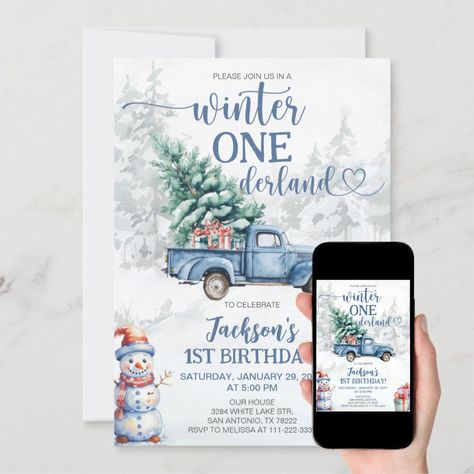 Winter Onederland Party Boy, Winter Birthday Invitations, Winter Onederland Invitations, Winter Onederland Birthday Party, Winter Invitations, Birthday Invitation Card Template, Wild Birthday Party, Winter Onederland Party, Onederland Birthday Party