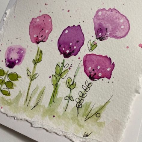 #birthdaycard #watercolours #flowerpainting #giftsforher #mothersday #watercolourart #handpaintedcards Hand Painted Mothers Day Cards, Purple Flowers Birthday, Pretty Purple Flowers, Beautiful Purple Flowers, Card Artwork, Watercolour Cards, Watercolour Ideas, Watercolour Card, Birthday Card Handmade