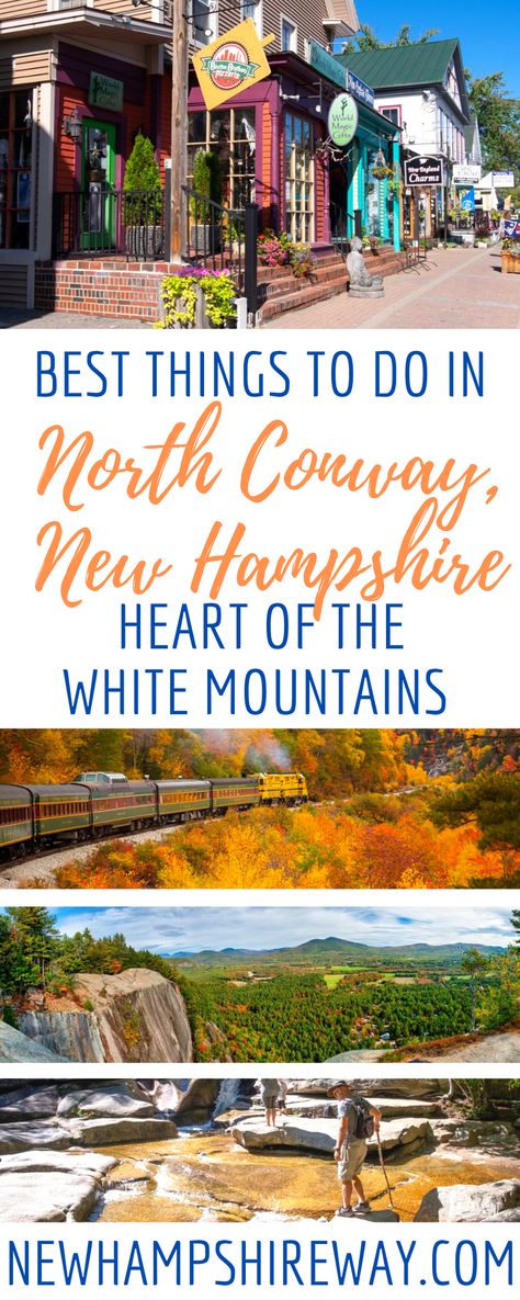 North Conway New Hampshire Fall, Things To Do In North Conway Nh, Usa Tourism, North Conway New Hampshire, Conway New Hampshire, North Conway Nh, Boston Vacation, Vacay Ideas, North Conway