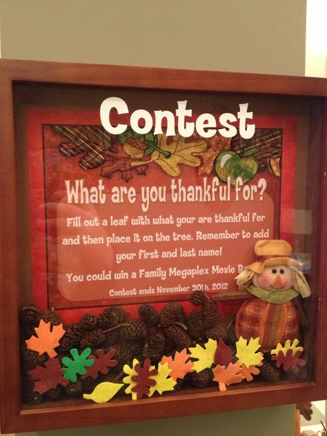 https://www.facebook.com/watsonortho  Thanksgiving Tree Lobby Contest Work Contest Ideas, Fun Contest Ideas For Work, Office Contests For Patients, Thanksgiving Office Decor, Thanksgiving Contest Ideas For Work, Office Contest Ideas, Dental Contest Ideas, Fall Dental Office Decor Ideas, Thanksgiving Contest Ideas