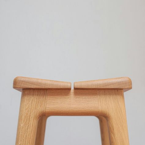 Handmade Oak Dining Table, Simple Wood Stool Design, Timber Stool, Folding Wooden Stool, Simple Modern Wood Bar Stool, Japanese Stool Wood, Handmade Stool, Contemporary Stools, Japanese Joinery