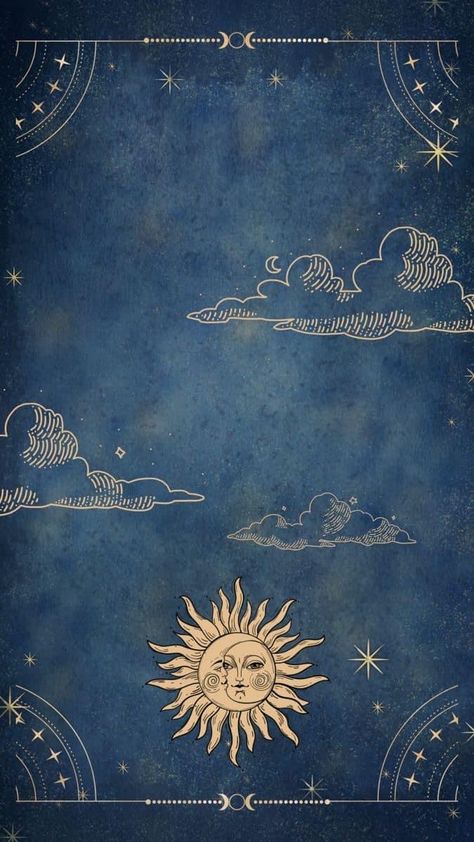 Wallpaper Iphone Celestial, Fantasy Map Wallpaper, Lunar Phone Wallpaper, Celestial Wall Painting, Blue Witchy Wallpaper, Celestial Background Aesthetic, Aesthetic Wallpaper Celestial, Vintage Celestial Art Wallpaper, Mystic Wallpaper Aesthetic