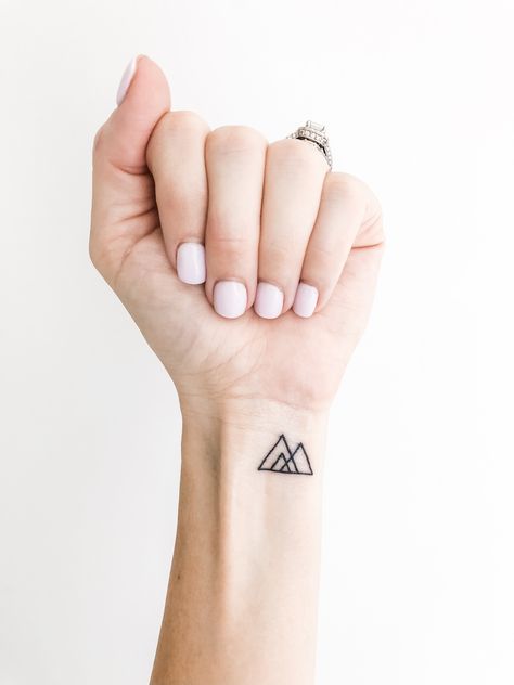 Family Of 5 Tattoo Ideas Symbolic, Triangle Tattoo Family, Family Of 4 Tattoo Ideas Symbolic, Triangle Family Tattoo Ideas, Family Triangle Tattoo, Simple Family Tattoos Symbols, Family Of Five Tattoo Ideas, Tattoos That Symbolize Family, Group Tattoos Family Of 4