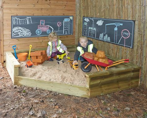 sand pit play Sandpit Ideas, Sand Pits For Kids, Eyfs Outdoor Area, Outdoor Learning Spaces, Toddler Outdoor, Sand Pit, Outdoor Play Areas, Kids Outdoor Play, Childrens Playroom