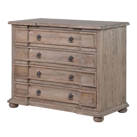 Pavilion Chic Chest of Drawers Imperial in Pine Wide Chest Of Drawers, 4 Drawer Chest, Regal Design, Wooden Chest, Mirrored Furniture, French Furniture, Drawer Chest, Playroom Decor, Small Furniture