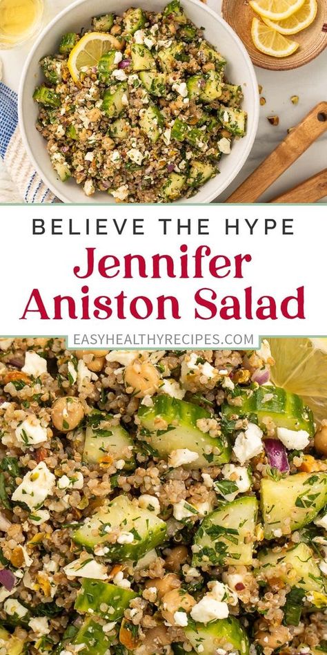 Viral Jennifer Aniston Salad Recipe Jennifer Aniston Salad Recipe, Jennifer Aniston Salad, Aniston Salad, Inflammation Diet Recipes, Satisfying Salads, White Bean Salad, Zucchini Salad, Salad Meal Prep, Clap Clap